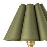 Giorgio Crystal Mini Lamp (Natural Brass with Green Scalloped Shade)