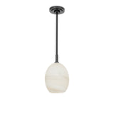 Artemis Pendant Single Oil Rubbed Bronze with Alabaster Glass - Rug & Weave