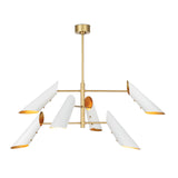 Vest Chandelier (White and Natural Brass)