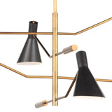 Spyder Chandelier (Blackened Brass and Natural Brass)