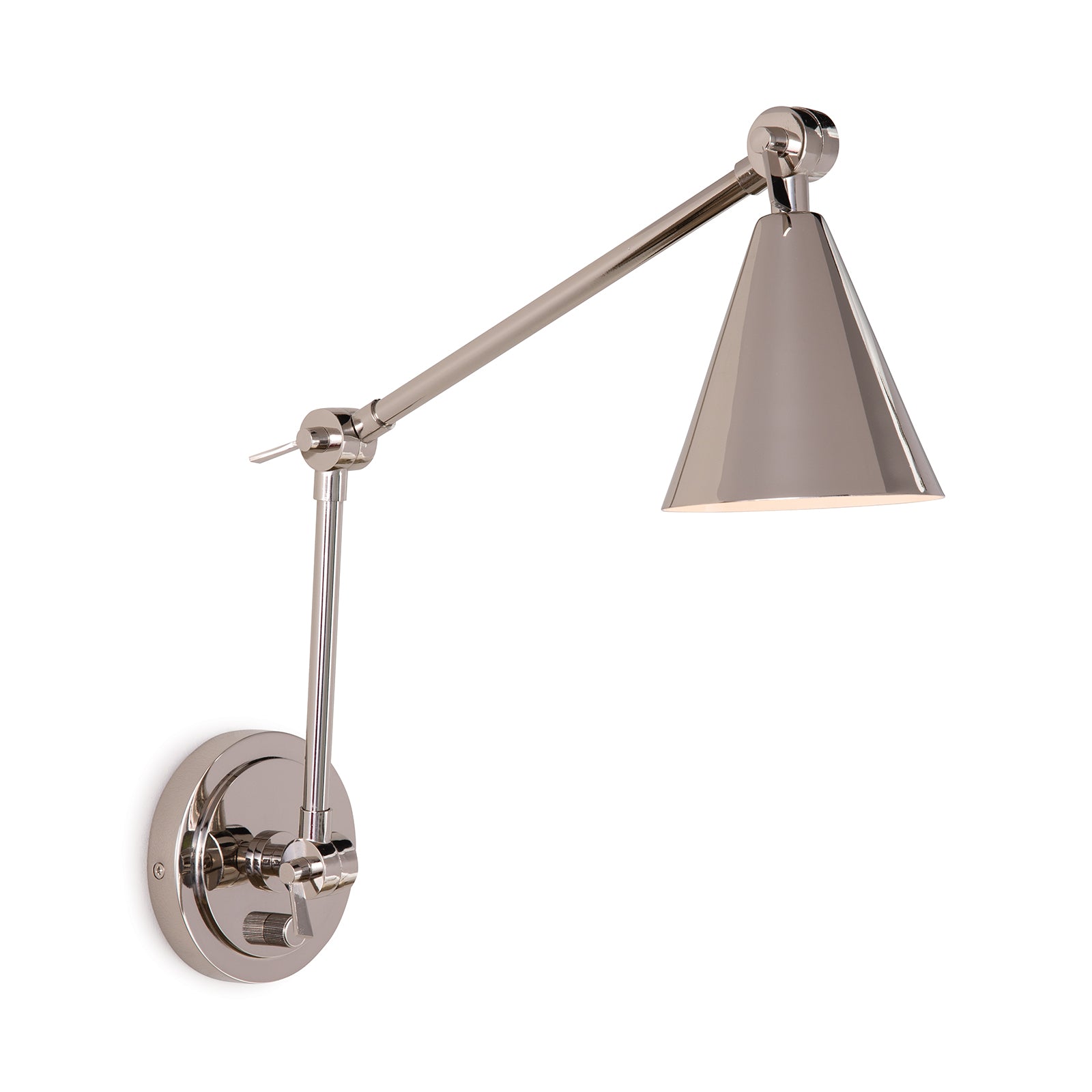 Sal Task Sconce (Polished Nickel) Wall Sconces Regina Andrew