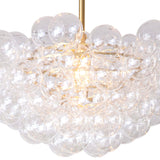 Bubbles Chandelier (Clear) Natural Brass