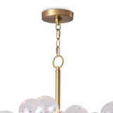 Bubbles Chandelier (Clear) Natural Brass