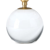 Giorgio Crystal Mini Lamp (Natural Brass with White Shade)