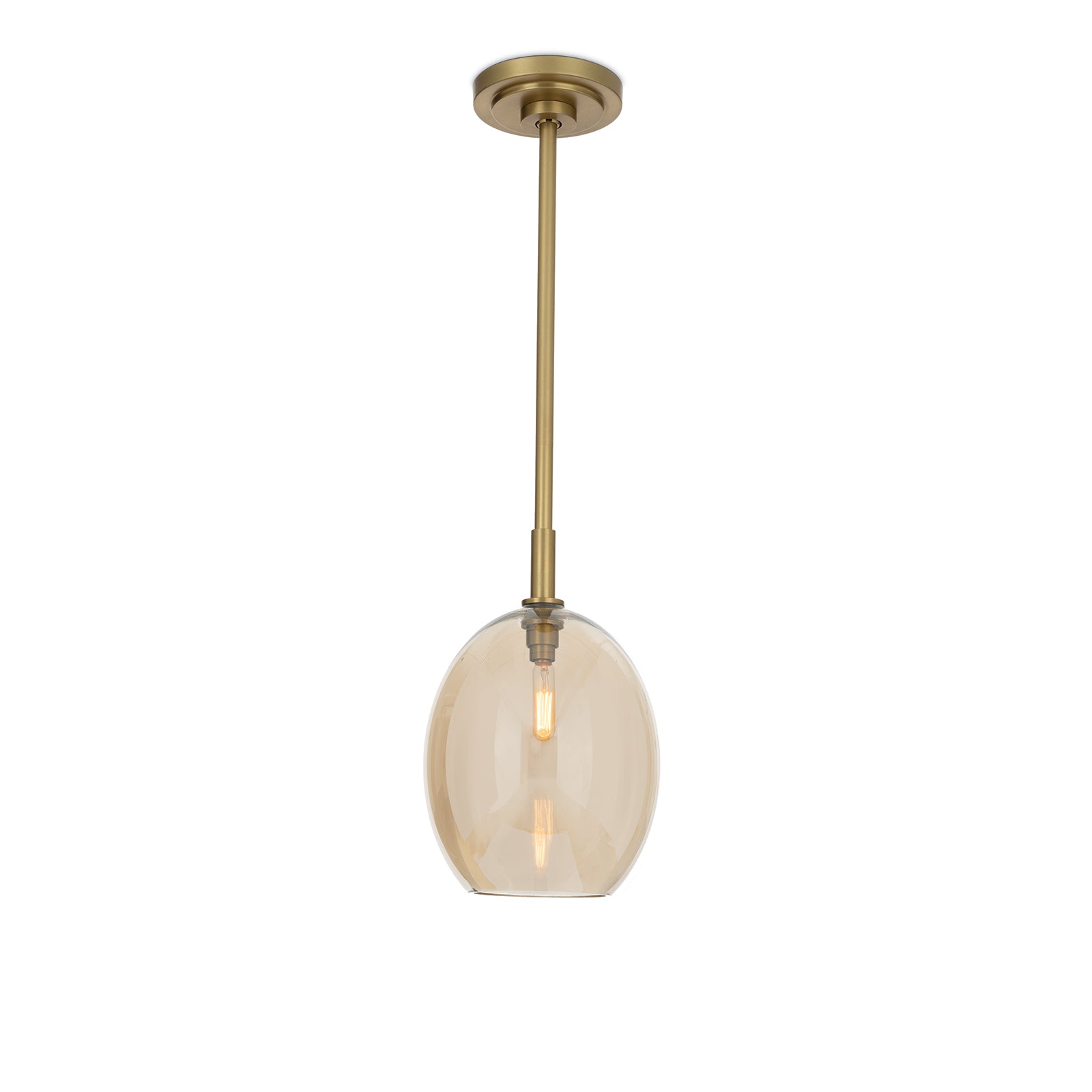 Artemis Pendant Single (Natural Brass with Champagne Glass) Pendants Regina Andrew