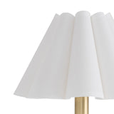 Polly Sconce Single (Natural Brass with White Scalloped Shade)