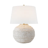 Avedon Small Table Lamp LIGHTING - table lamp Visual Comfort Plaster White Rattan