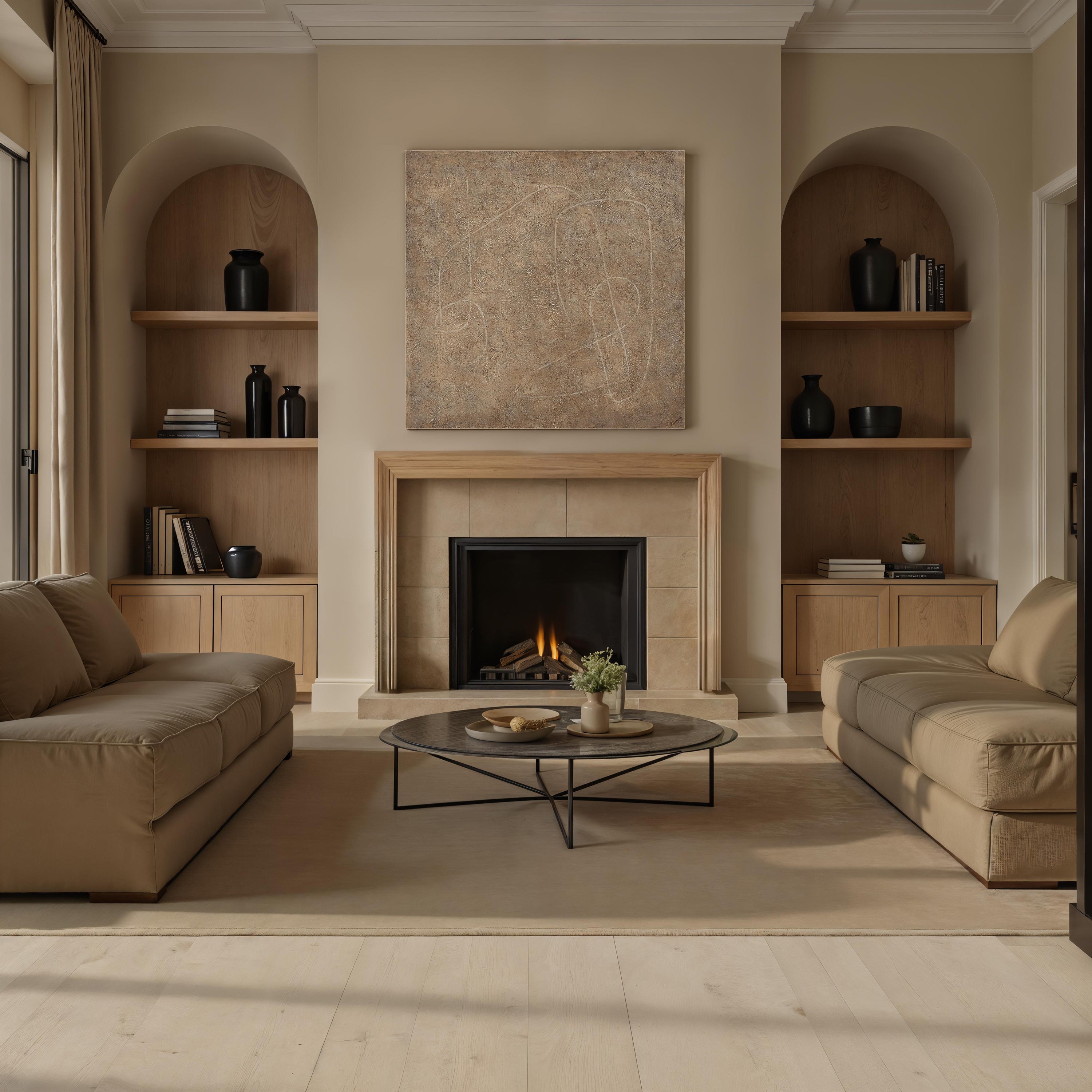 "Barkley" Framed Canvas ARTWORK - painting Renwil