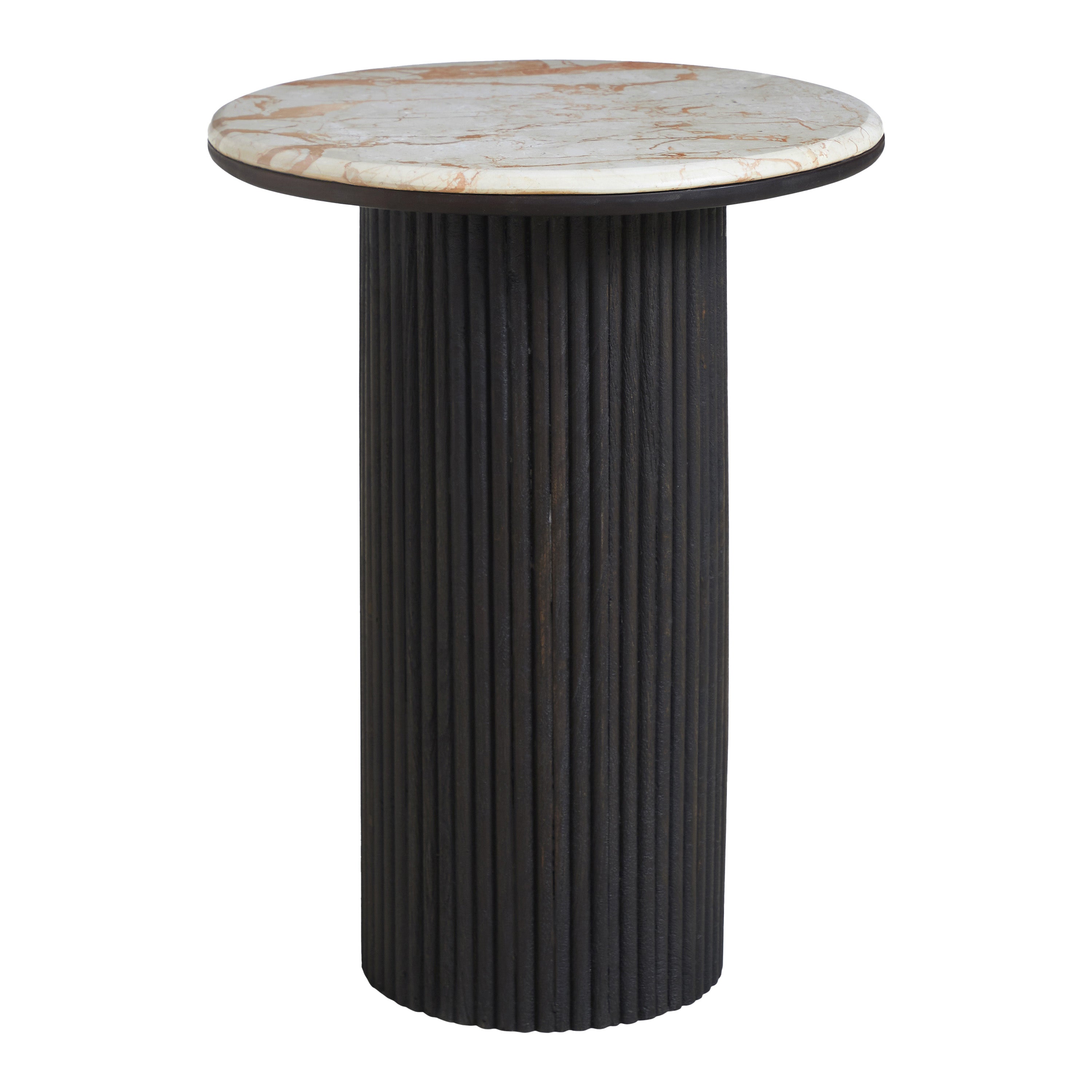 Alessio Breccia Marble Side Table FURNITURE - side table Renwil