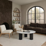 Alviano Breccia Marble Coffee Table FURNITURE - coffee table Renwil
