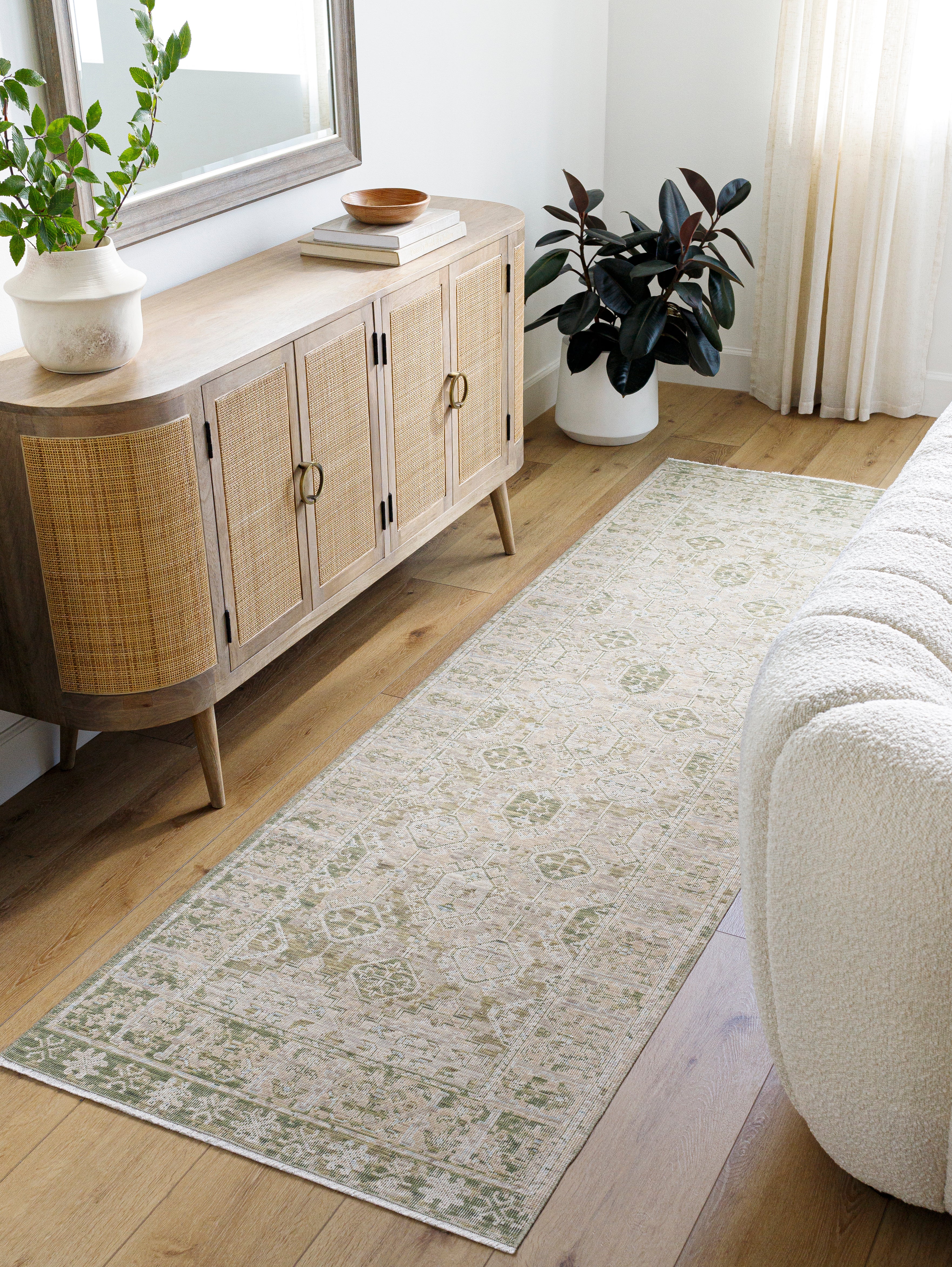 Once Upon a Time Natural / Moss Rug RUGS - wool Surya