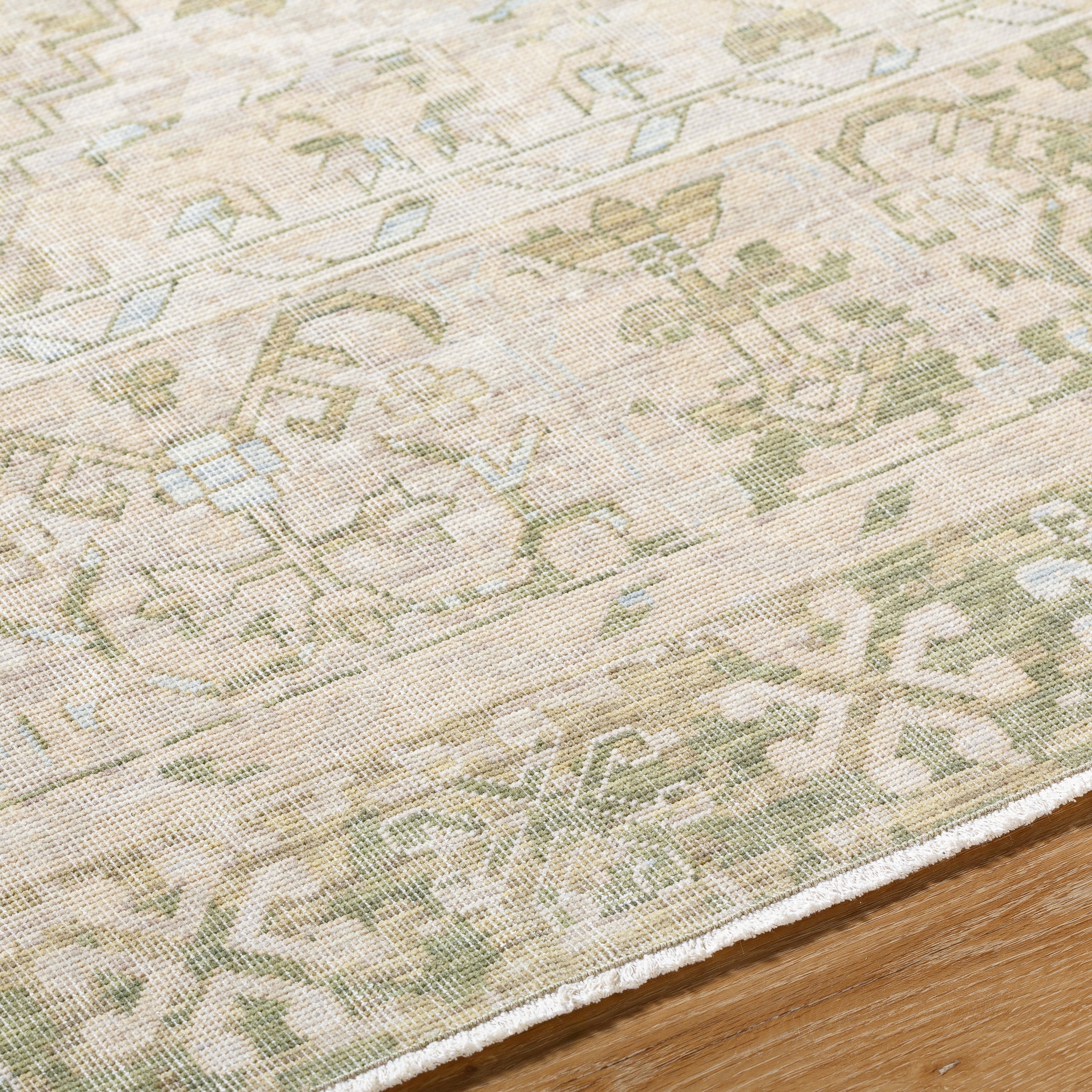 Once Upon a Time Natural / Moss Rug RUGS - wool Surya