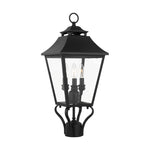Galena Small Post Lantern LIGHTING - outdoor fixture Visual Comfort Textured Black