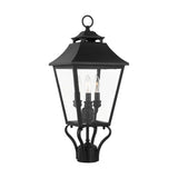 Galena Small Post Lantern LIGHTING - outdoor fixture Visual Comfort Textured Black