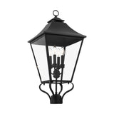 Galena Large Post Lantern LIGHTING - outdoor fixture Visual Comfort Textured Black