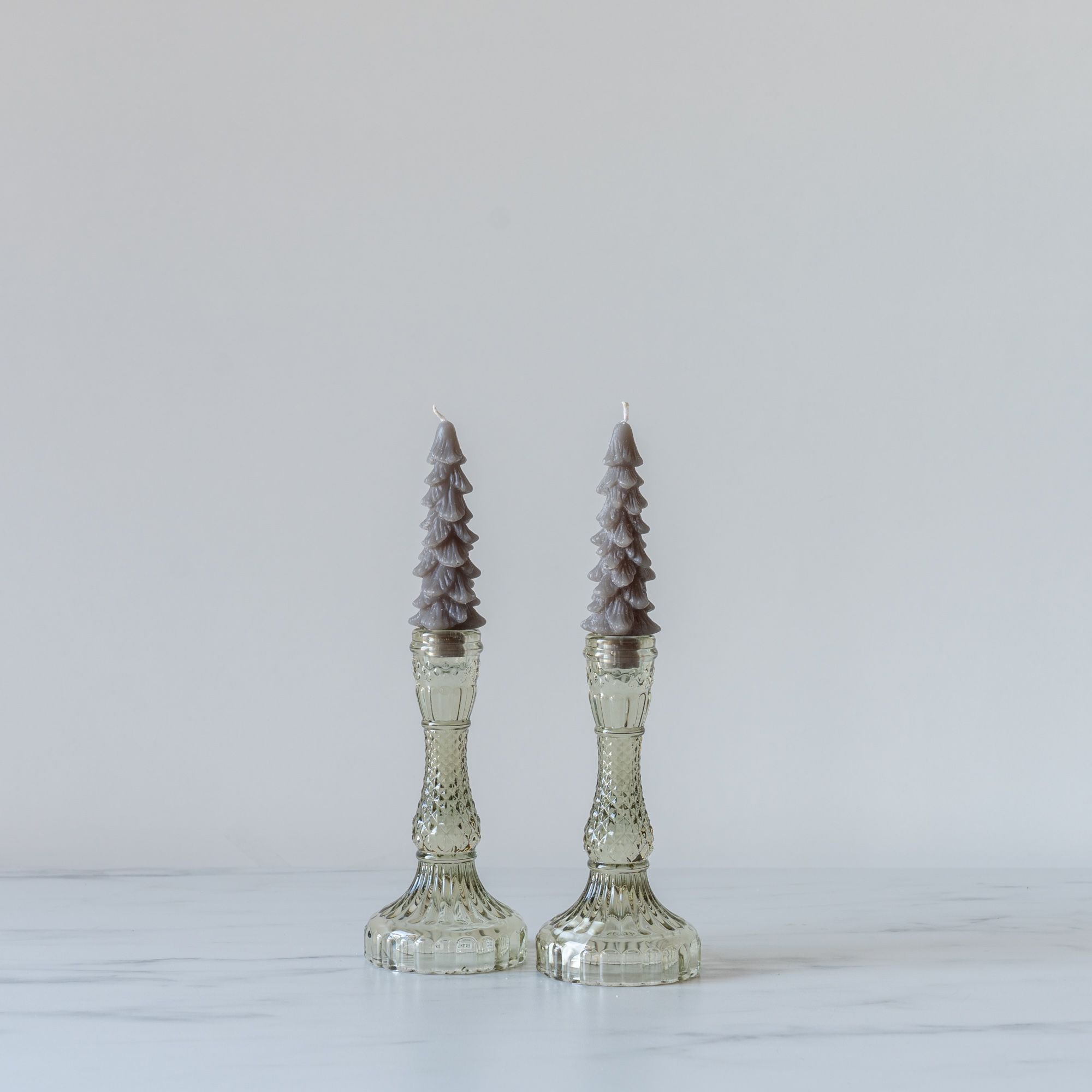 Tree Shaped Taper Candles - Pewter - Rug & Weave