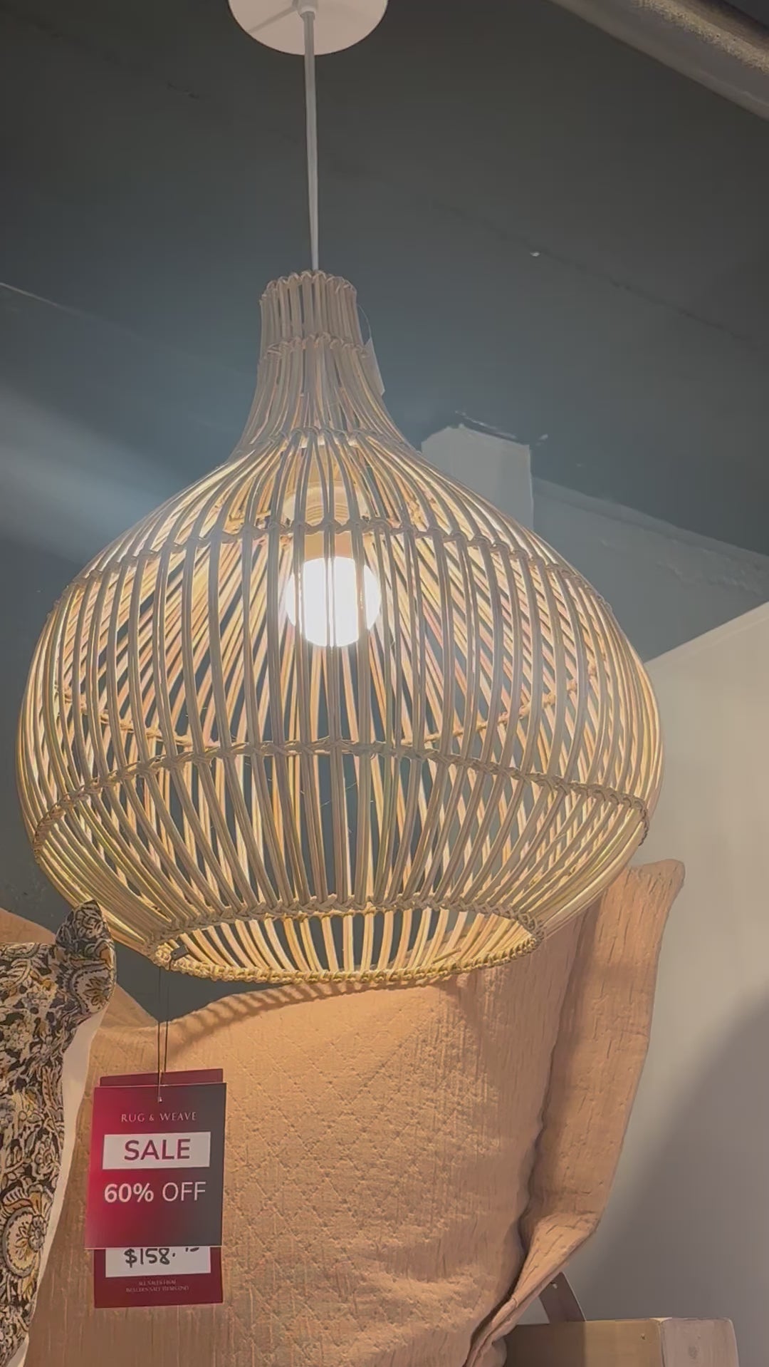 FLOOR MODEL - Lennie Pendant Light / Natural LIGHTING - pendant Style in Form