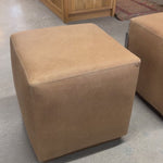 FLOOR MODEL - Dena Leather Ottoman FURNITURE - floor model Rowe Furniture