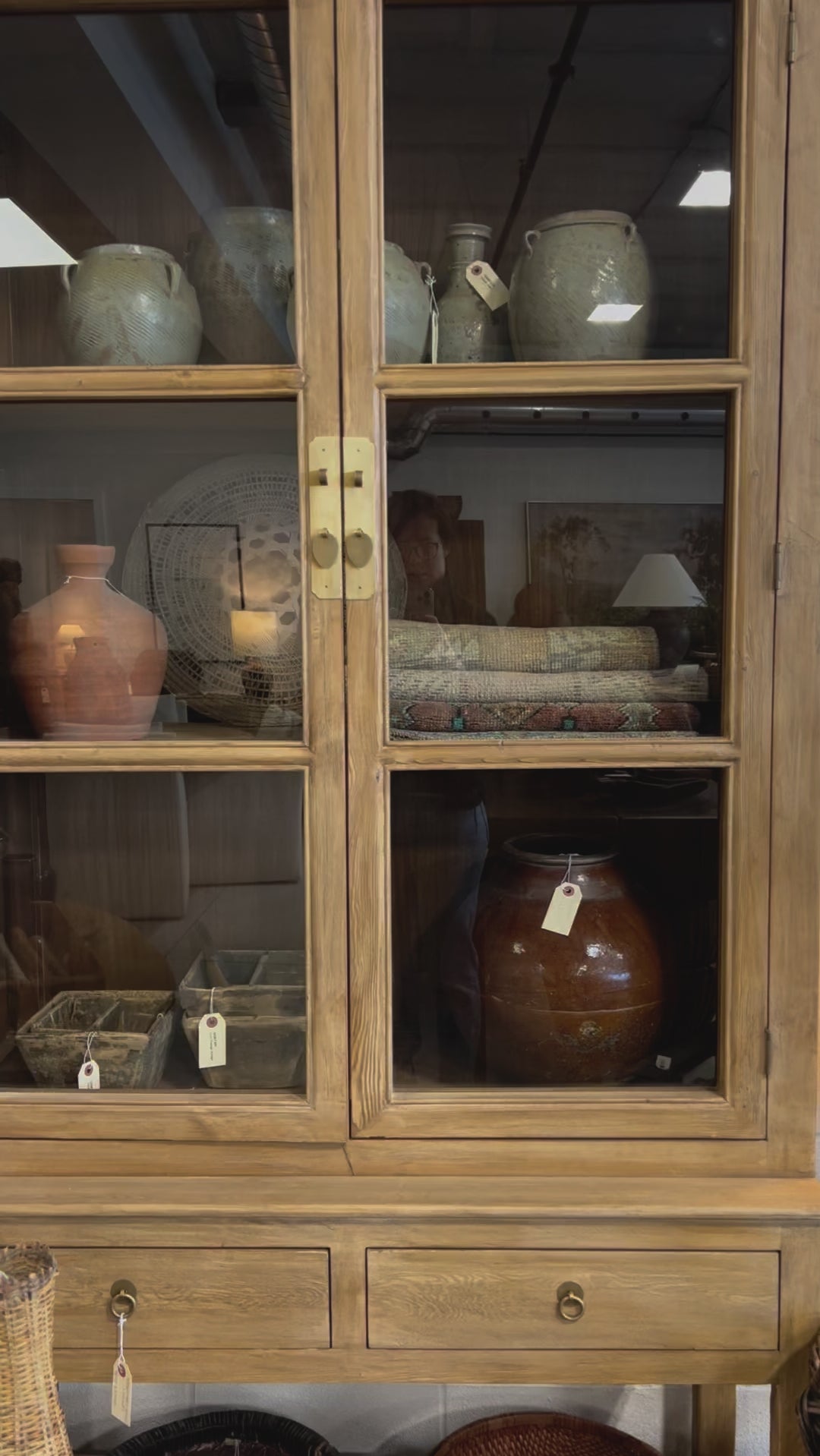 Rosemary Reclaimed Wood Glass Cabinet 7 - FURNITURE - bookcase/cabinet Hauer Market