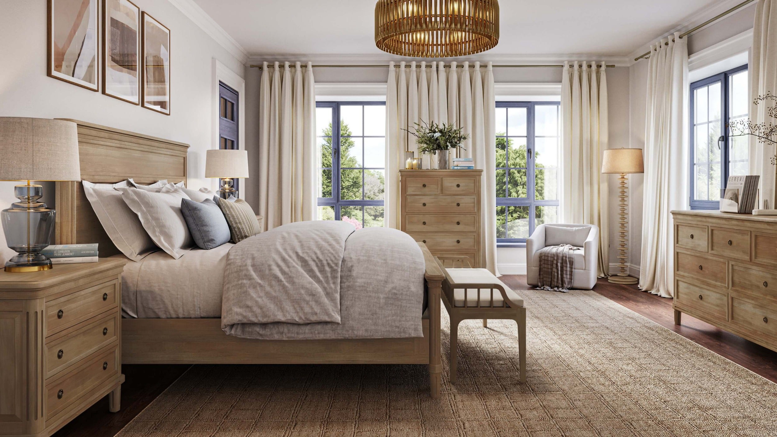 Versai Fluted Bench FURNITURE - bench Bramble