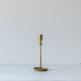 Antiqued Brass Candle Holder with Saucer - Rug & Weave