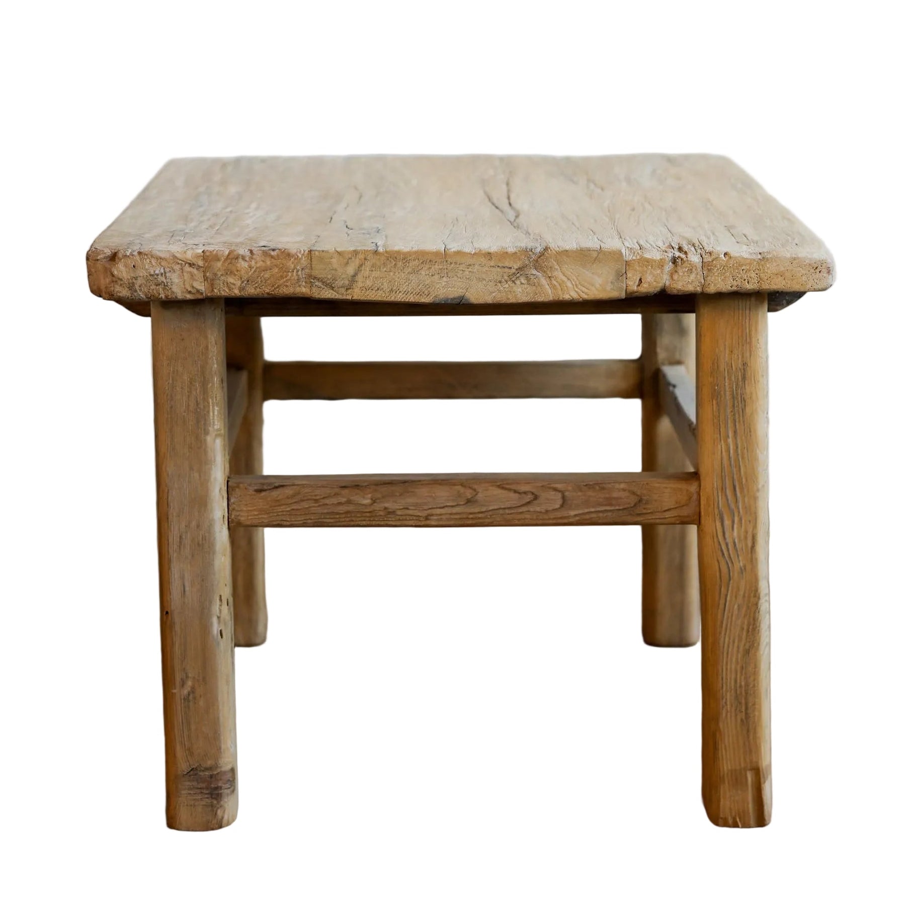 Drew Reclaimed Wood Side Table 5-VINTAGE-end table Hauer Market Natural