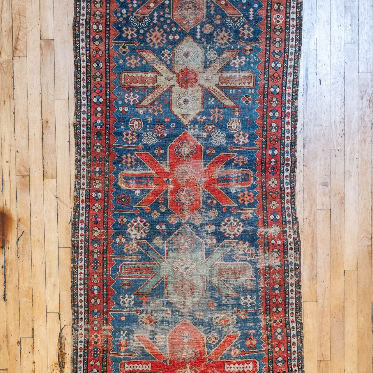 3'3 x 7'3 Antique Shirvan Kuba Rug - Rug & Weave