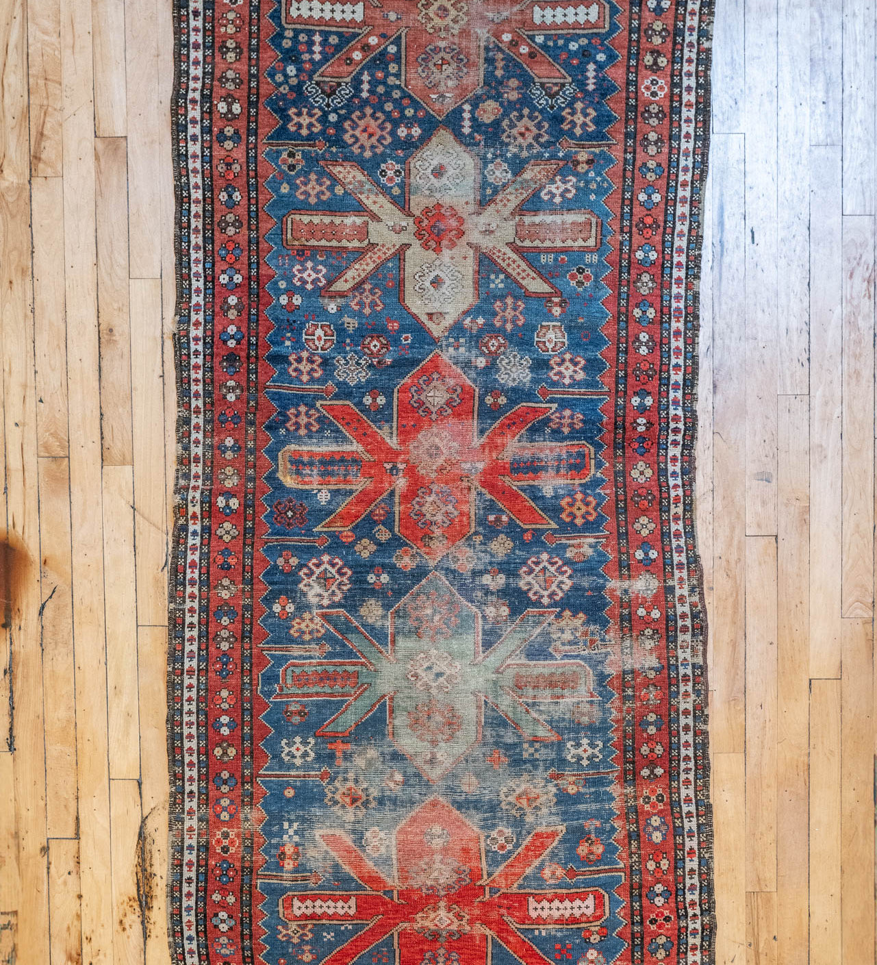 3'3 x 7'3 Antique Shirvan Kuba Rug - Rug & Weave