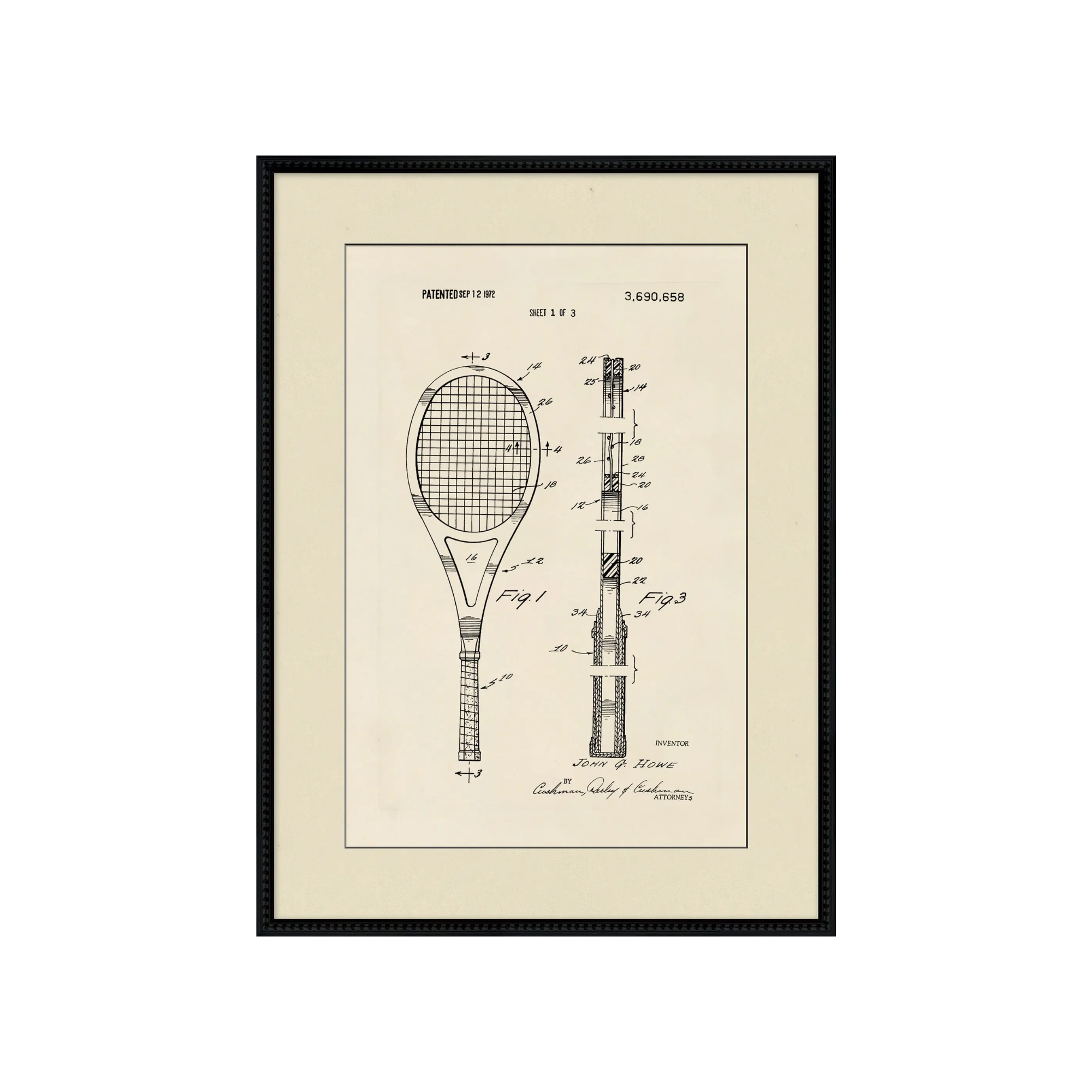 "Anatomy of Tennis" Framed Art Print ARTWORK - framed art Wendover Art Group