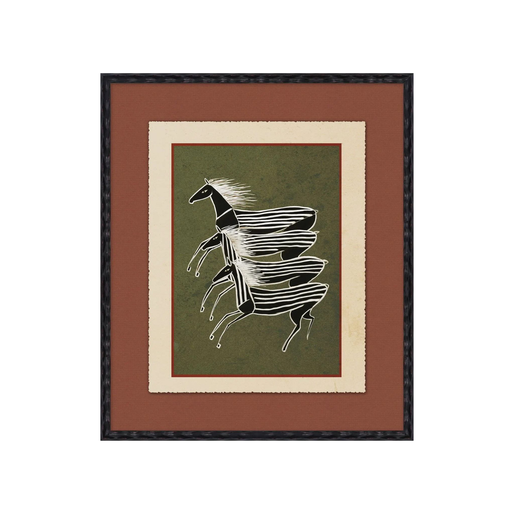 "Striped Animal" Framed Art Print ARTWORK - framed art Wendover Art Group Horses