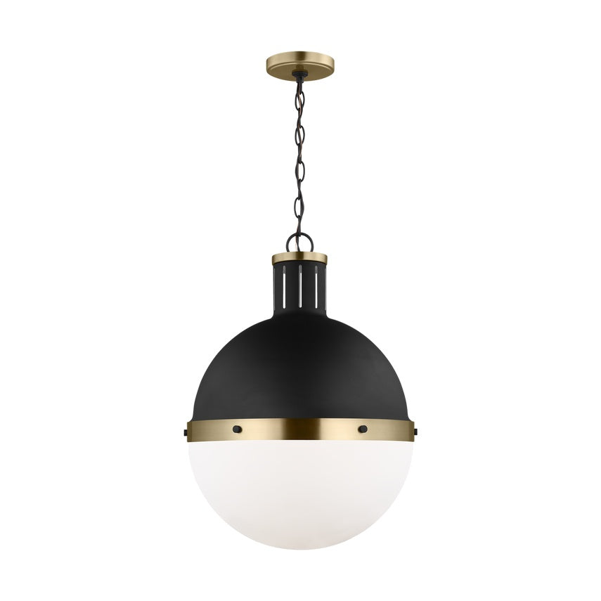 Hanks One Light Large Pendant LIGHTING - pendant Visual Comfort Midnight Black