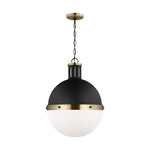 Hanks One Light Medium Pendant LIGHTING - pendant Visual Comfort Midnight Black