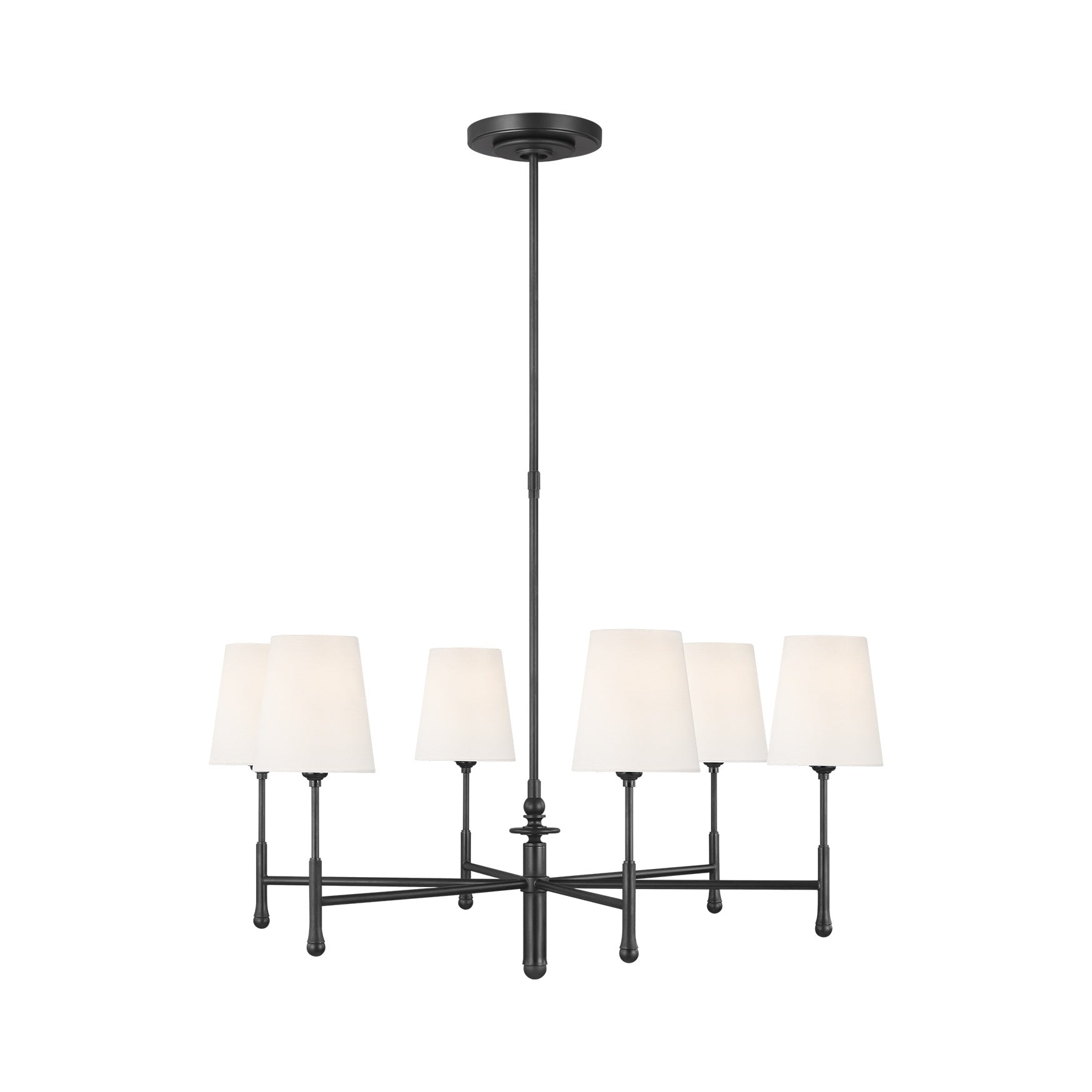 Capri Medium Chandelier LIGHTING - chandelier Visual Comfort Aged Iron