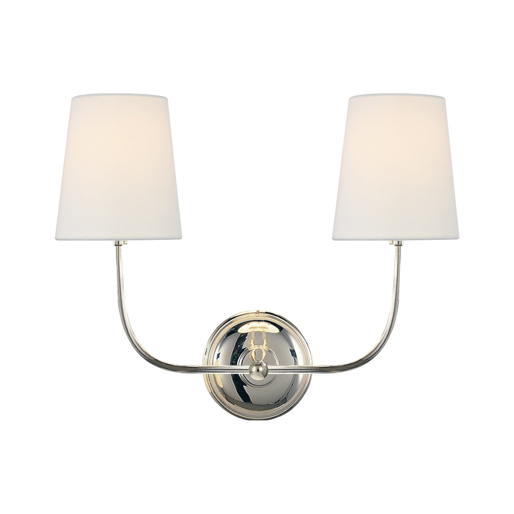 Vendome Double Sconce LIGHTING - sconce Visual Comfort - Signature Polished Nickel