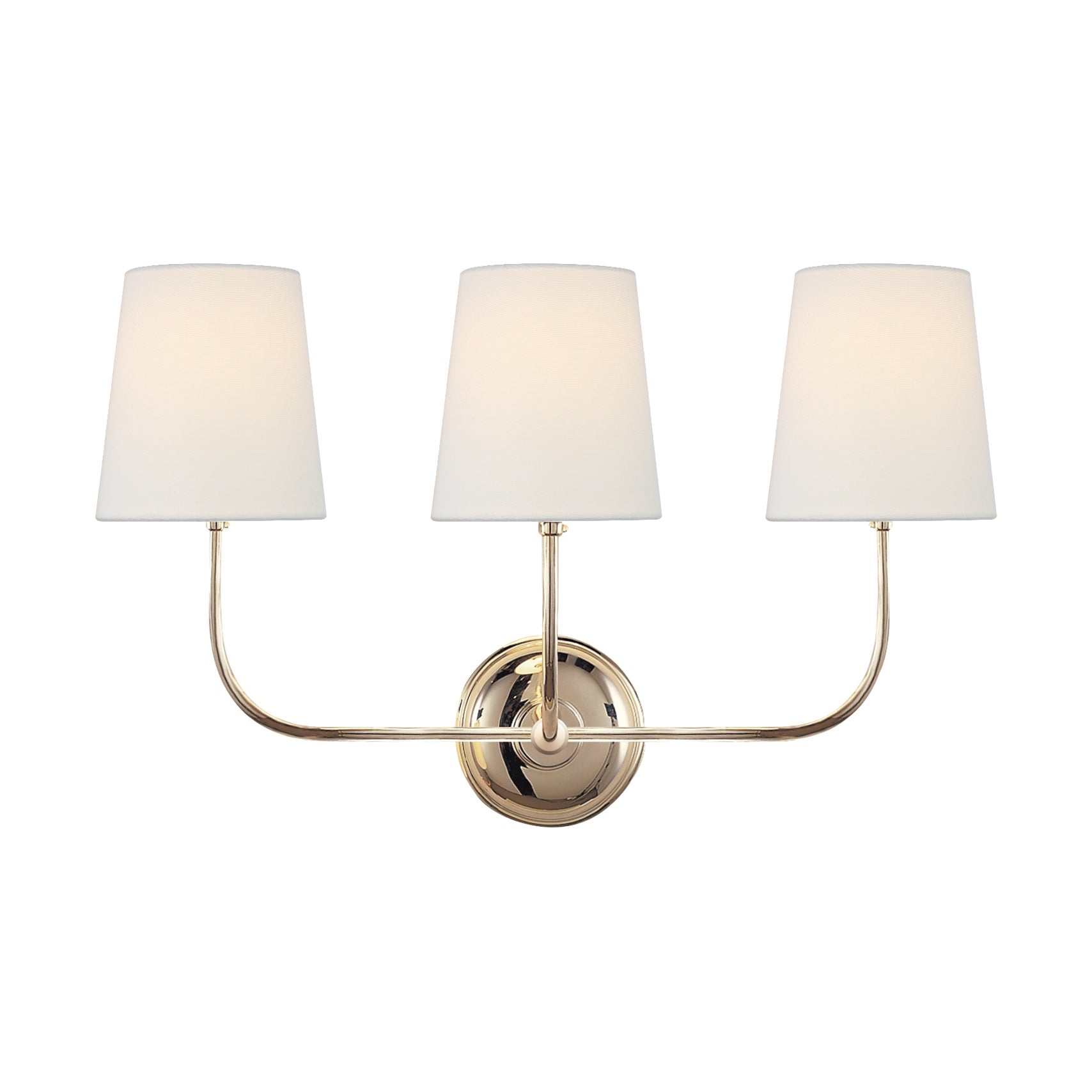 Vendome Triple Sconce, Polished Nickel