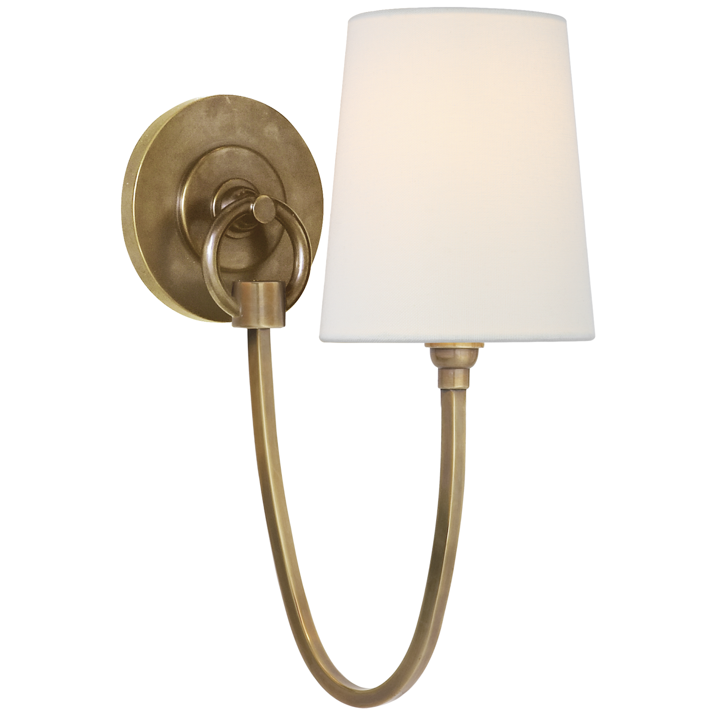 Reed Single Sconce LIGHTING - sconce Visual Comfort Hand-Rubbed Antique Brass