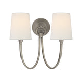 Reed Double Sconce LIGHTING - sconce Visual Comfort Antique Nickel