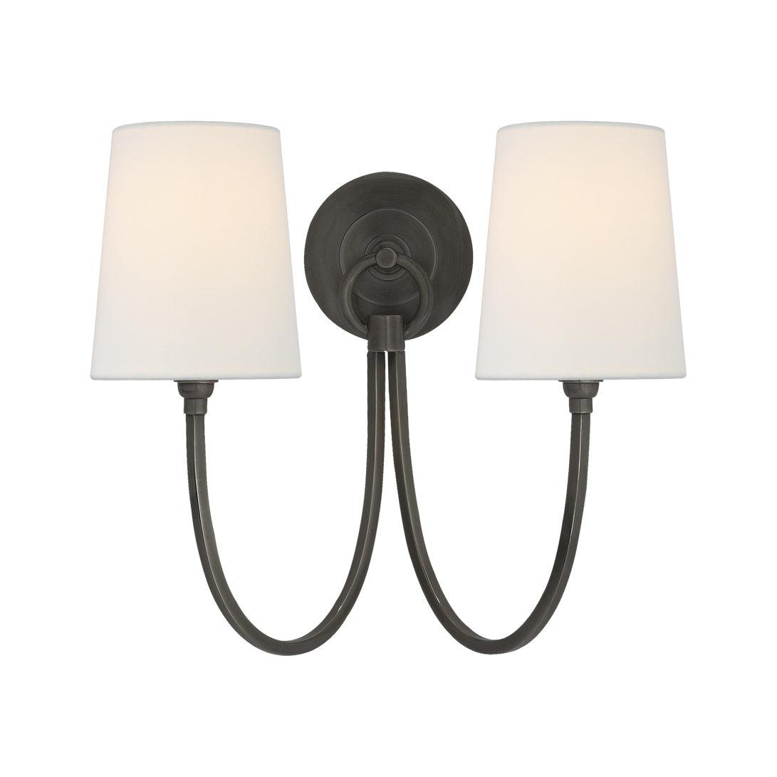 Reed Double Sconce LIGHTING - sconce Visual Comfort Bronze