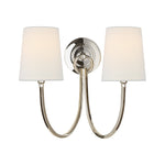 Reed Double Sconce LIGHTING - sconce Visual Comfort Polished Nickel