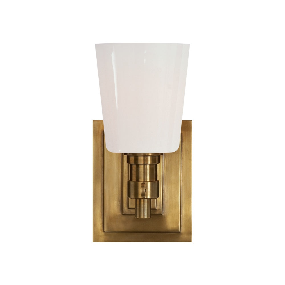 Bryant Single Bath Sconce LIGHTING - sconce Visual Comfort - Signature Hand-Rubbed Antique Brass