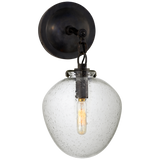 Katie Small Acorn Sconce LIGHTING - sconce Visual Comfort - Signature Bronze Clear Glass