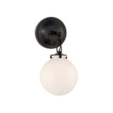 Katie Small Globe Sconce LIGHTING - sconce Visual Comfort - Signature Bronze White Glass