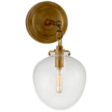 Katie Small Acorn Sconce LIGHTING - sconce Visual Comfort - Signature Hand-Rubbed Antique Brass Seeded Glass