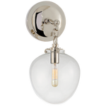 Katie Small Acorn Sconce LIGHTING - sconce Visual Comfort - Signature Polished Nickel Seeded Glass