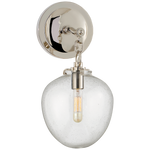 Katie Small Acorn Sconce LIGHTING - sconce Visual Comfort - Signature Polished Nickel Clear Glass