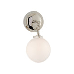 Katie Small Globe Sconce LIGHTING - sconce Visual Comfort - Signature Polished Nickel White Glass