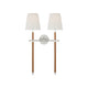 Polished Nickel and Natural Leather