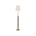 Bryant Wrapped Table Lamp LIGHTING - table lamp Visual Comfort - Signature Hand-Rubbed Antique Brass and Chocolate Leather