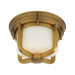 Milton Short Flush Mount LIGHTING - flush mount Visual Comfort Hand-Rubbed Antique Brass