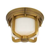 Milton Short Flush Mount LIGHTING - flush mount Visual Comfort Hand-Rubbed Antique Brass